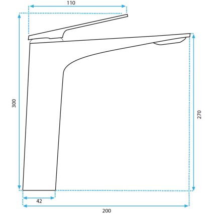 Baterie pentru lavoar AVALON 30 cm, titan - REA-B2704