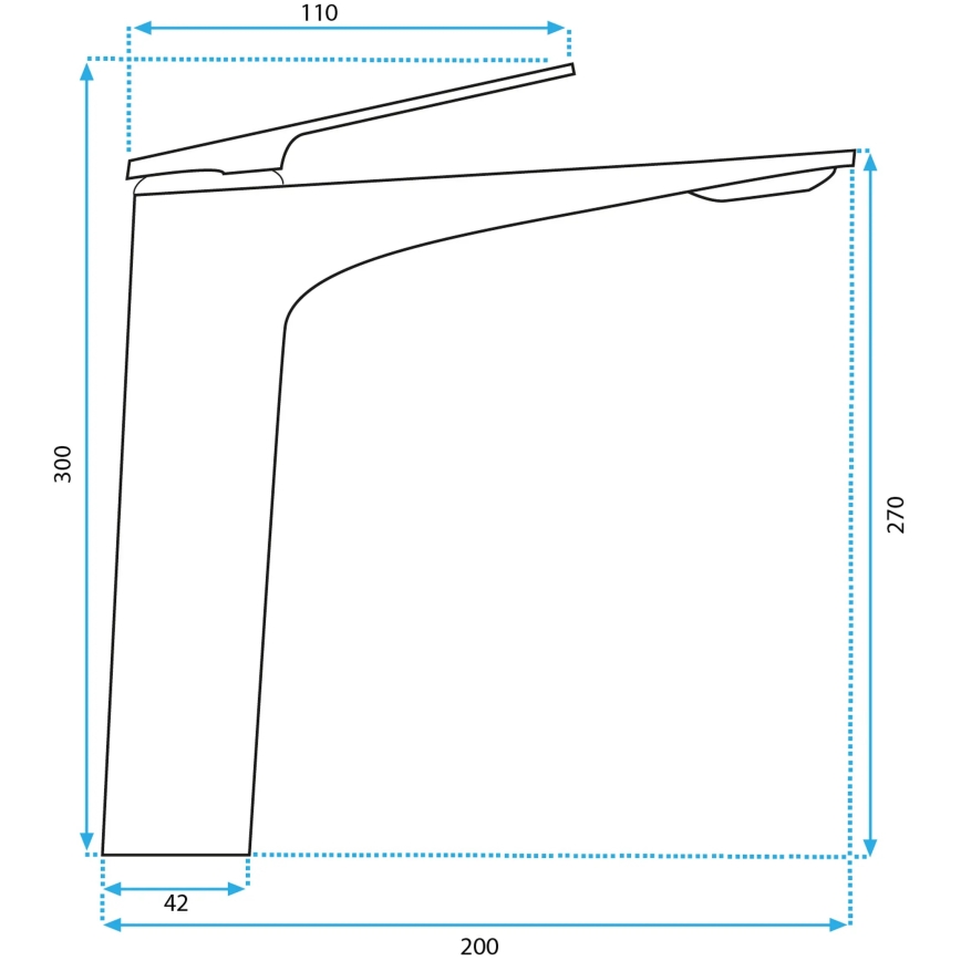Baterie pentru lavoar AVALON 30 cm, titan - REA-B2704