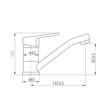 Baterie pentru lavoar COLORADO RAV Slezák CO115.0, 11,1 cm, crom lucios