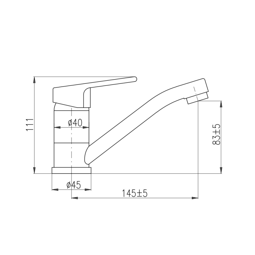 Baterie pentru lavoar COLORADO RAV Slezák CO115.0, 11,1 cm, crom lucios