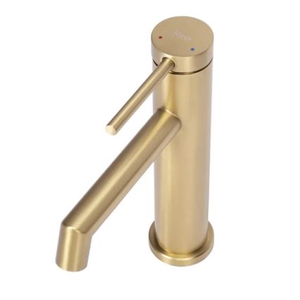 Baterie pentru lavoar FOSS REA-B5316, 20,5 cm, finisaj auriu periat