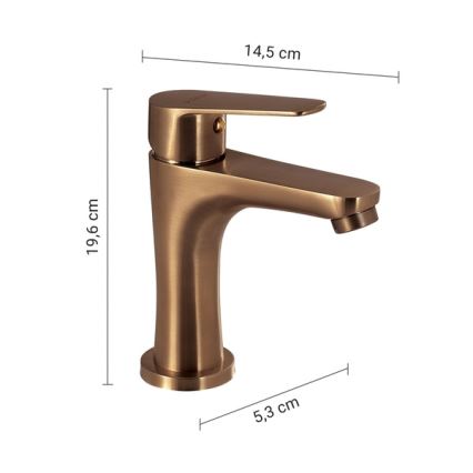 Baterie pentru lavoar Gedy COMO, 19,6 cm, finisaj bronz