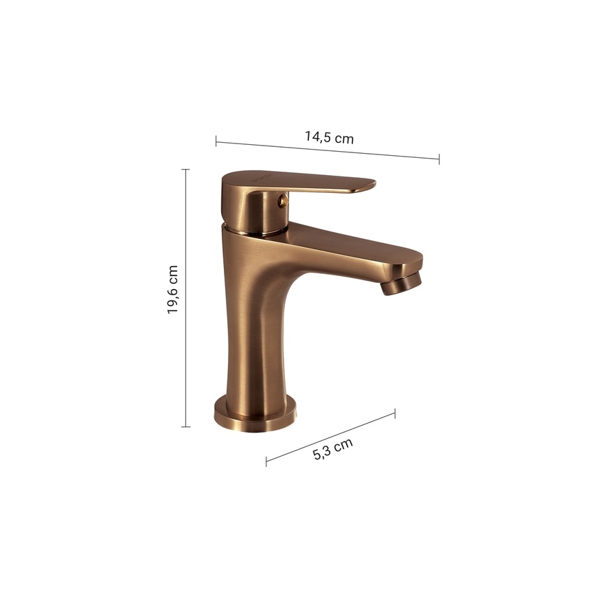 Baterie pentru lavoar Gedy COMO, 19,6 cm, finisaj bronz