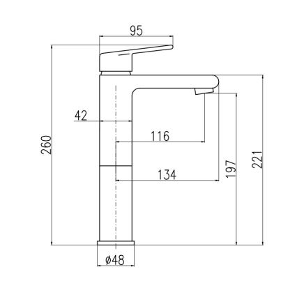 Baterie pentru lavoar RAV Slezák COLORADO CO130.0Z, 26 cm, finisaj auriu lucios