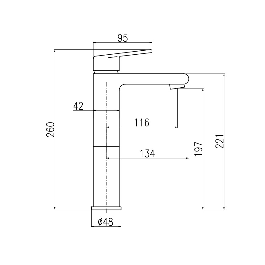 Baterie pentru lavoar RAV Slezák COLORADO CO130.0Z, 26 cm, finisaj auriu lucios