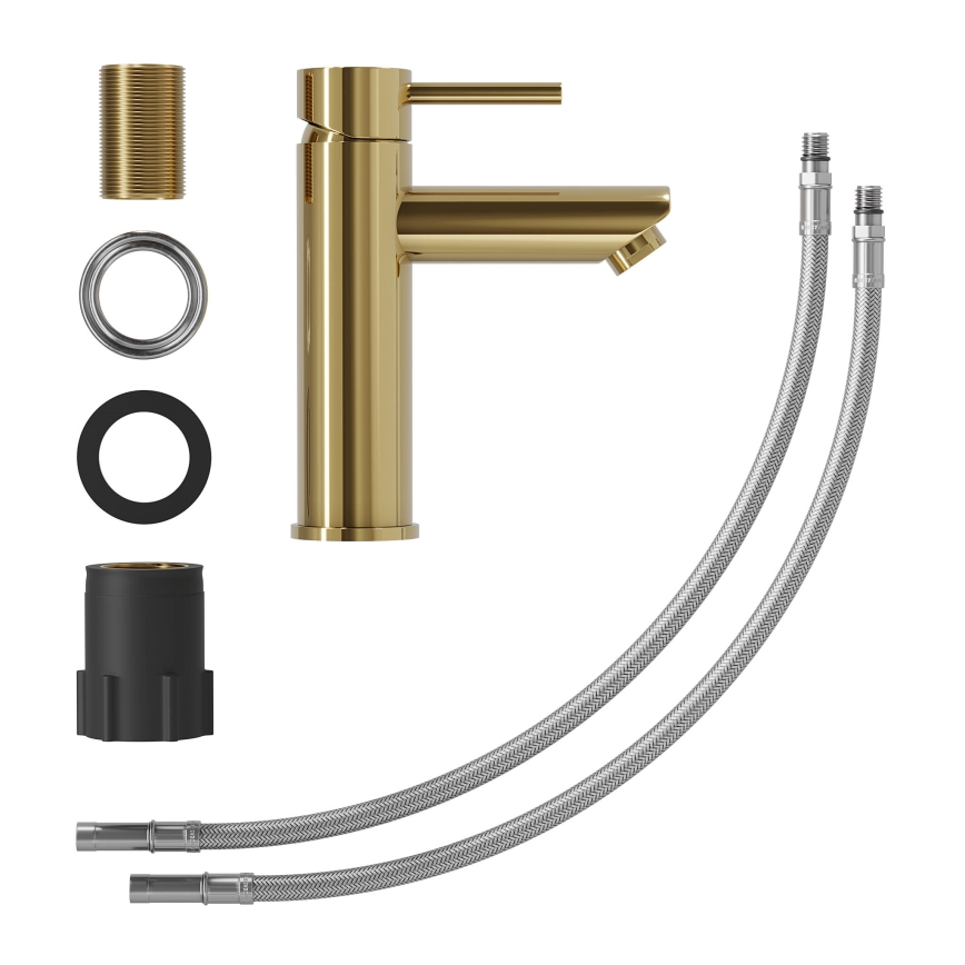 Baterie pentru lavoar RINGSTED, 17,8 cm, alamă lucioasă