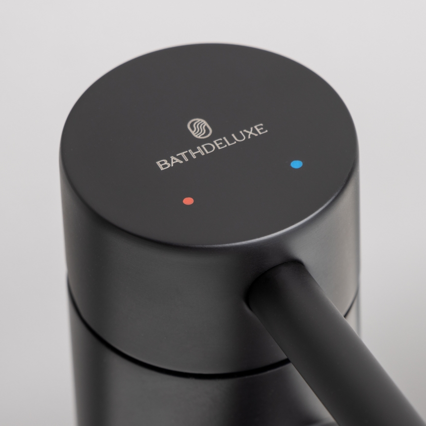 Baterie pentru lavoar RINGSTED 17,8 cm negru mat