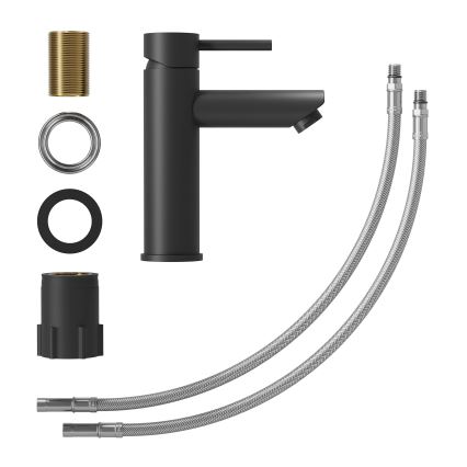 Baterie pentru lavoar RINGSTED 17,8 cm negru mat