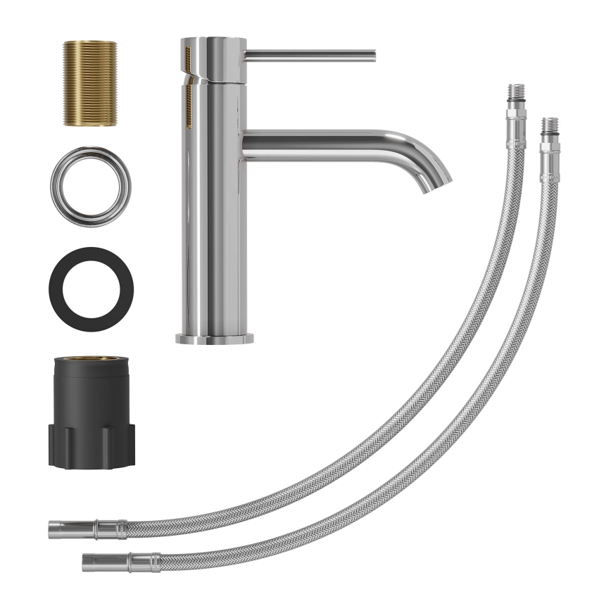 Baterie pentru lavoar SOVANG, 18,3 cm, crom lucios