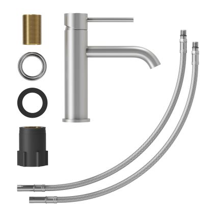 Baterie pentru lavoar SOVANG, 18,3 cm, inox periat