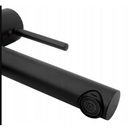 Baterie pentru lavoar TESS, 31,5 cm, neagră - REA-B0229