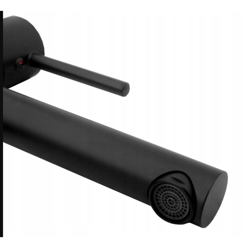 Baterie pentru lavoar TESS, 31,5 cm, neagră - REA-B0229