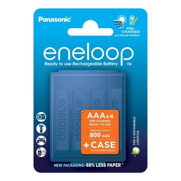 Baterie reîncărcabilă Panasonic 4 buc. AAA Eneloop 800 mAh + cutie