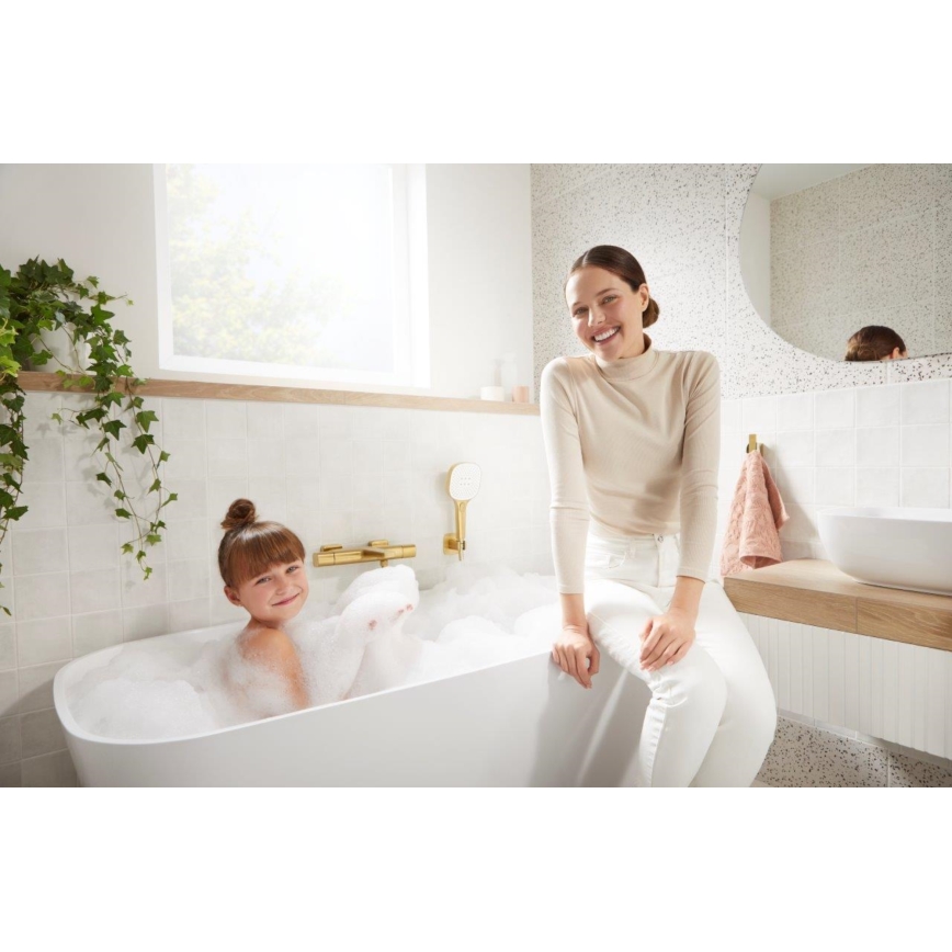 Baterie termostatică pentru cadă KFA Armatura MALAGA 5754-010-31, finisaj auriu periat