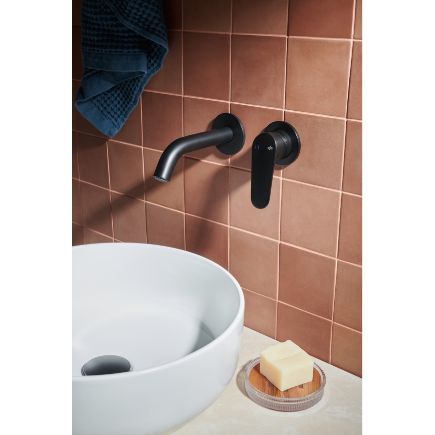 KFA Armatura 5559-810-81 - Baterie pentru chiuvetă cu montaj încastrat OTAVA negru mat