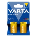 Bateriei alcalină 2 buc. Varta 4114101422 LONGLIFE LR14/C 1,5V