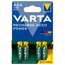 Baterii reîncărcabile 3+1 buc. ACCU AAA Ni-MH/1000mAh/1,2V Varta 5703301494