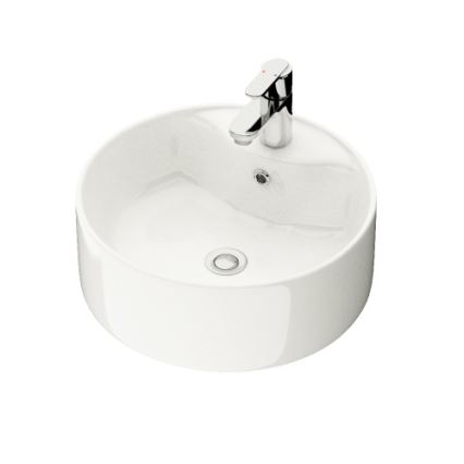 BATH DELUXE 06-038-09-11-00 - Lavoar de blat VIKEDAL Ø 38 cm, ceramică/alb