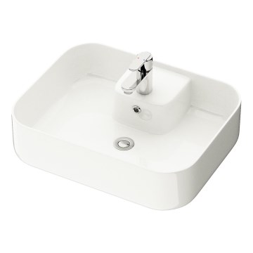BATH DELUXE 06-050-12-11-00 - Lavoar pe blat KRISTIANSAND 51x40 cm ceramică/alb lucios