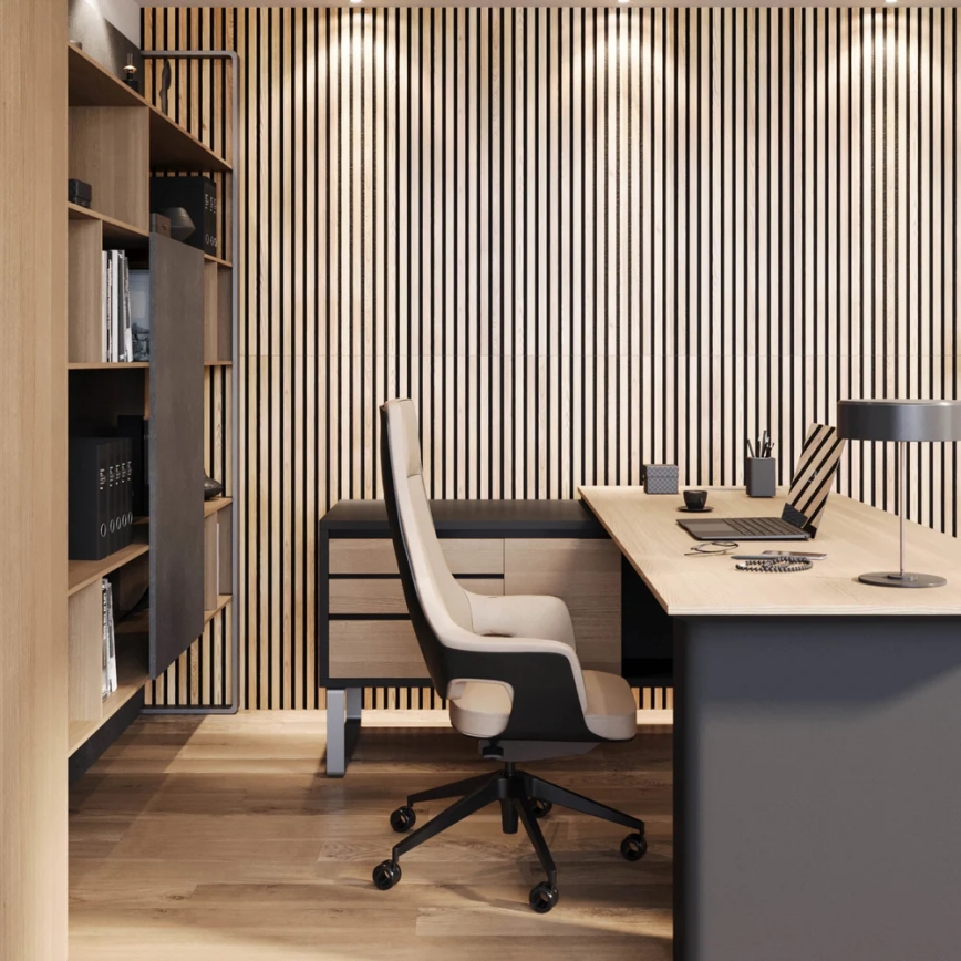 BATH DELUXE 54-240-11-86-12 - Panou acustic decorativ VASALUND 240x52 cm stejar