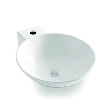 Bathco 0028 - Lavoar pentru blat BAYONA 42x50,5 cm porțelan/alb