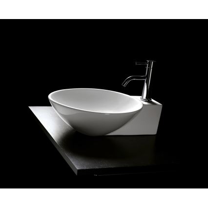 Bathco 0028 - Lavoar pentru blat BAYONA 42x50,5 cm porțelan/alb