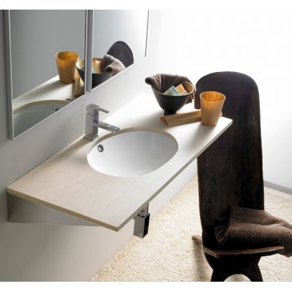 Bathco 0054 - Lavoar încastrat MODENA, 43,5 x 38,5 cm, porțelan, alb