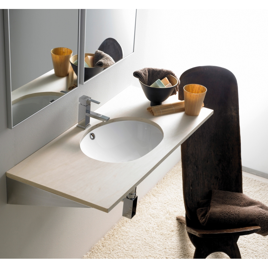 Bathco 0054 - Lavoar încastrat MODENA, 43,5 x 38,5 cm, porțelan, alb