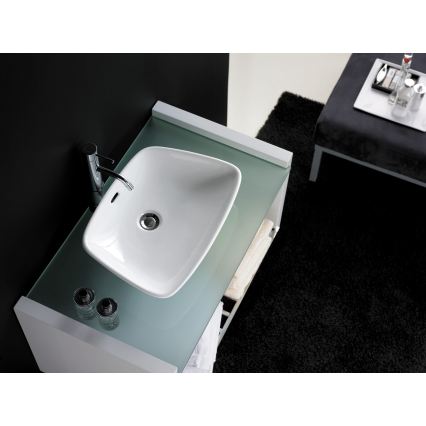 Bathco 0091 - Lavoar pentru blat ANABEL 50x36 cm, porțelan/alb