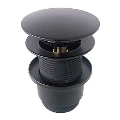 Bathco 0212NE - Ventil de scurgere pentru lavoar CLICK-CLACK, fără preaplin, Ø 6 cm, negru mat