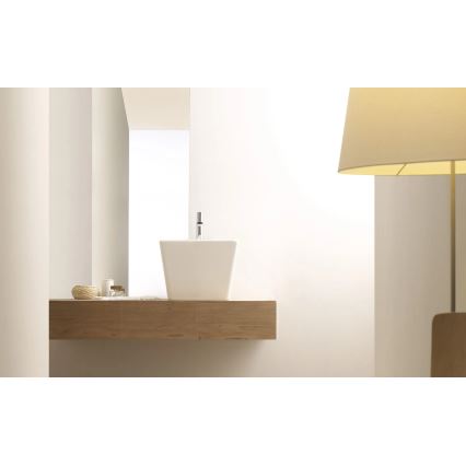 Bathco 4059 - Lavoar pentru blat GENOVA 42 x 42 cm porțelan/alb
