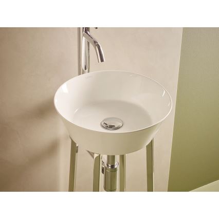 Bathco 4086 - Lavoar VOLTA pe blat Ø 35 cm, porțelan/alb