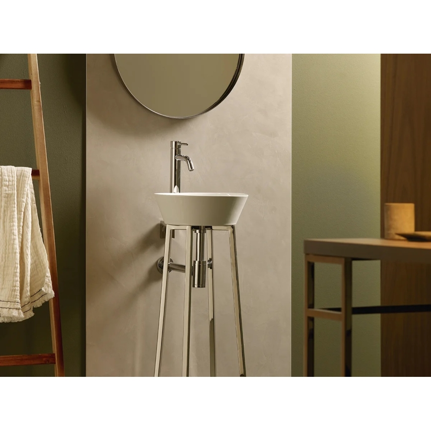 Bathco 8216 - Suport pentru lavoar VOLTA 76 x 40 cm, oțel/crom lucios