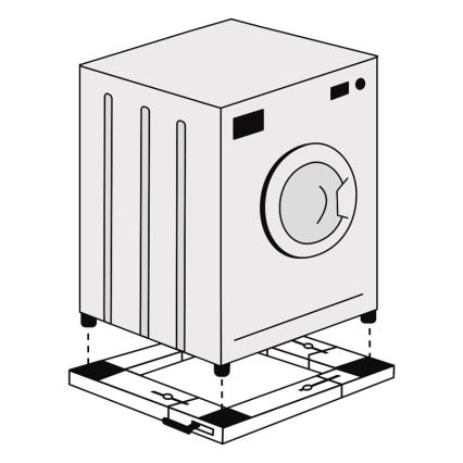 Bază antivibrații pentru mașină de spălat MK FLORIA Superior Wheel Wash 62x62 cm