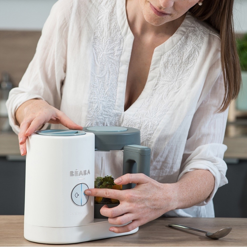 Beaba - Aparat de gătit cu aburi 2în1 BABYCOOK NEO verde/alb