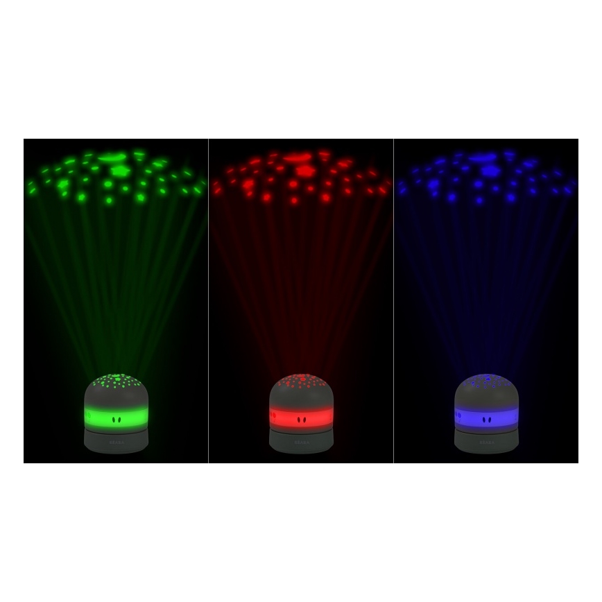 Beaba PIXIE - Proiector muzical USB/5V, 1300 mAh, verde