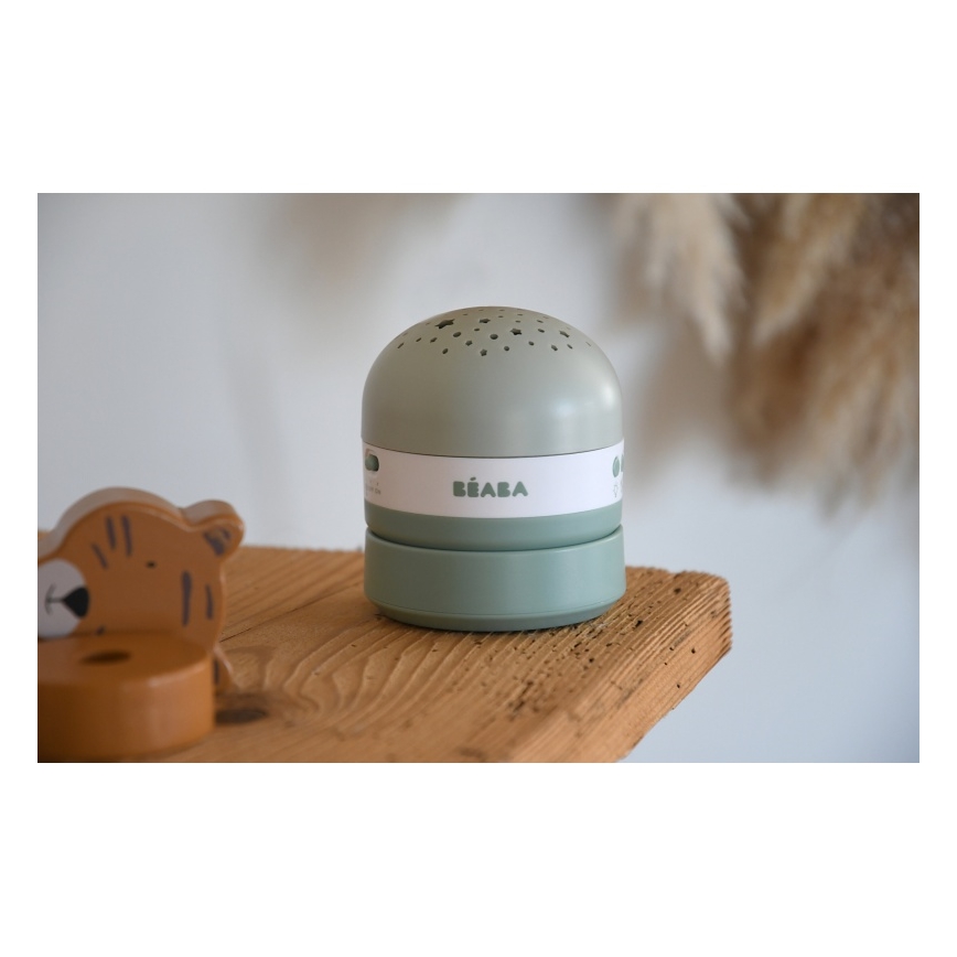 Beaba PIXIE - Proiector muzical USB/5V, 1300 mAh, verde