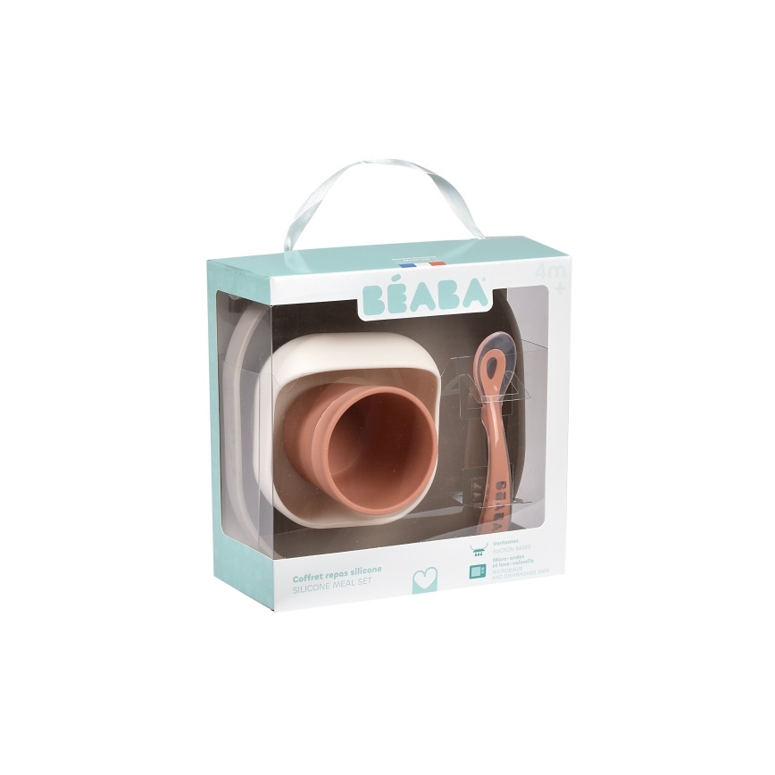 Beaba - Set de masă pentru copii Terracotta, 4 piese