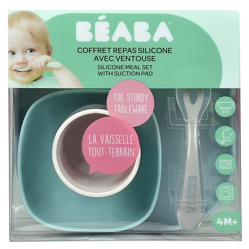 Beaba - Set veselă pentru copii Jungle, 4 piese