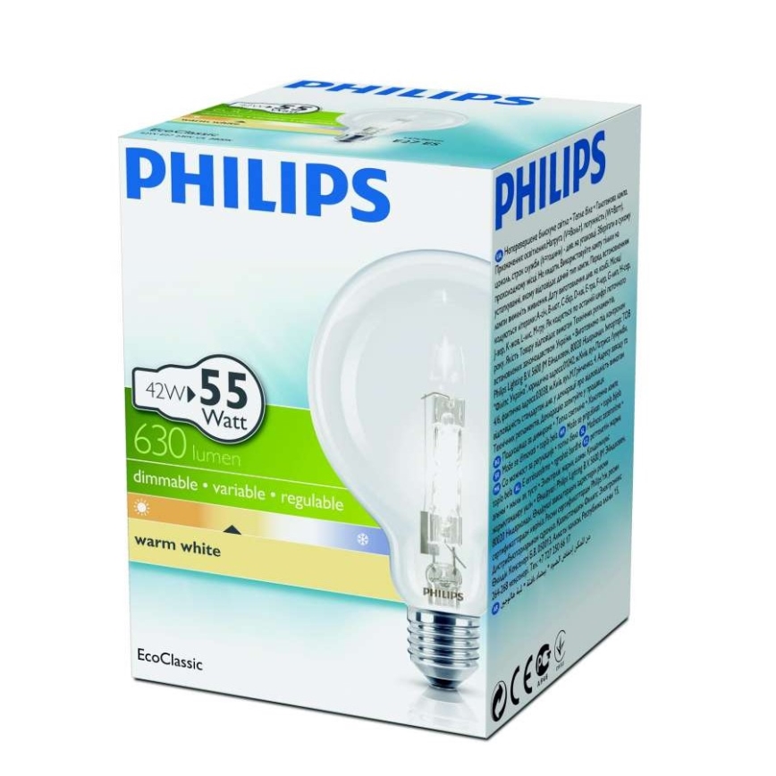 Bec cu halogen Philips E27/42W/230V