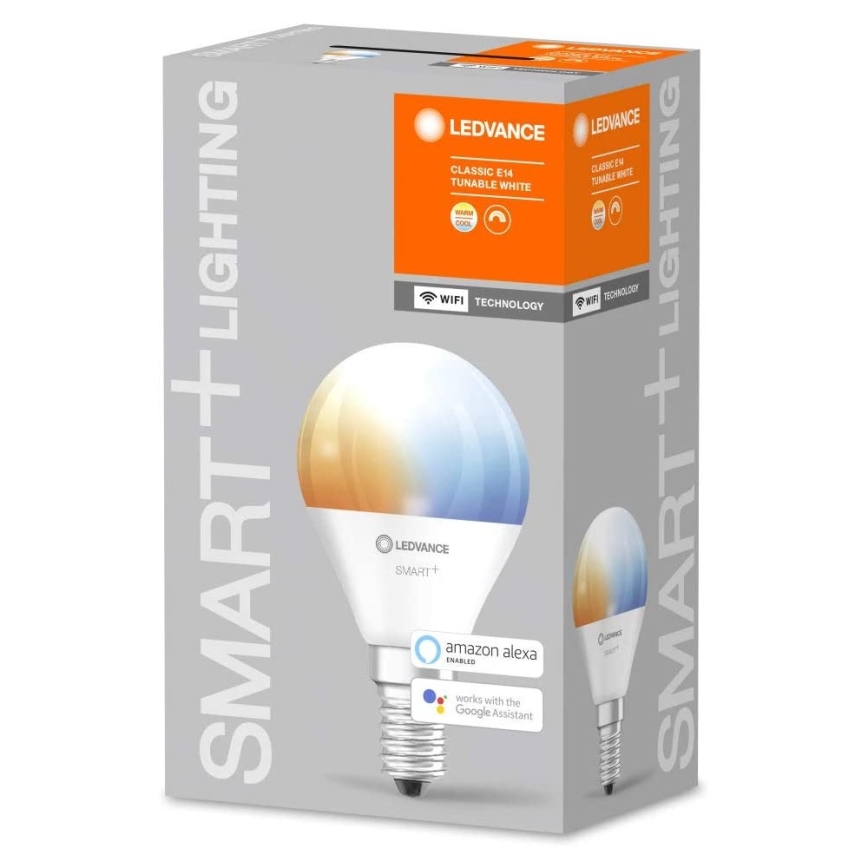 Bec de iluminare cu LED SMART + E14/5W/230V 2.700K-6.500K Wi-Fi - Ledvance