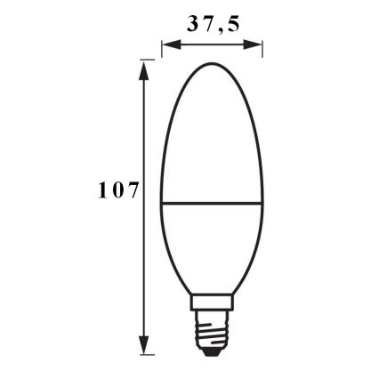 Bec de iluminare cu LED SMART + E14/5W/230V 2.700K - Ledvance