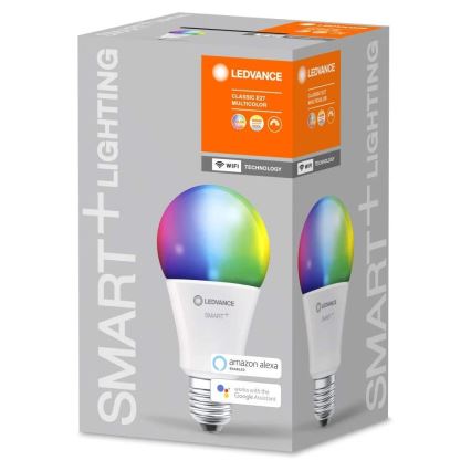 Bec de iluminare LED RGB SMART + E27/14W/230V 2.700K-6.500K - Ledvance