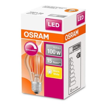 Bec dimmabil LED VINTAGE E27/12W/230V - Osram