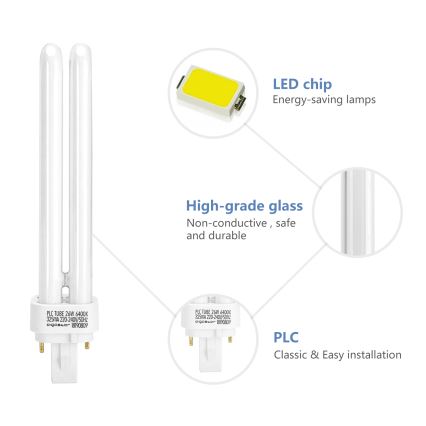 Bec economic CFL G24d-3/26W/230V 6500K - Brilagi