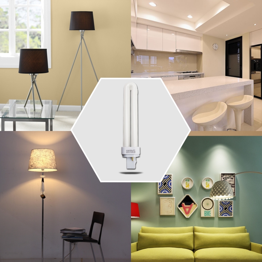 Bec economic CFL G24d-3/26W/230V 6500K