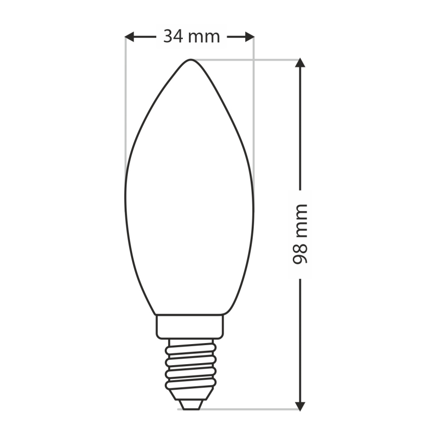 Bec industrial C35 E14/40W/230V 2700K