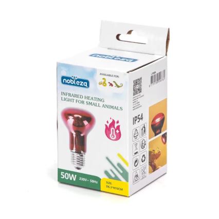 Bec infraroșu pentru terarii Nobleza E27/50W/230V IP54