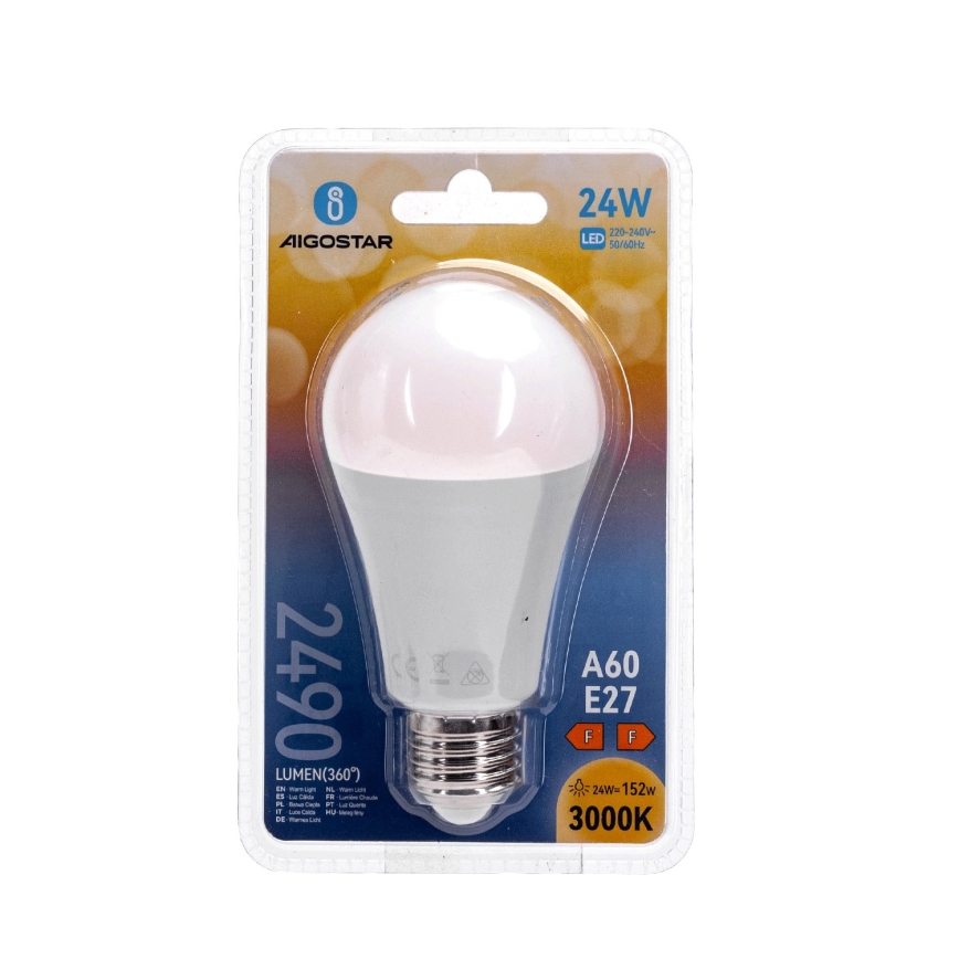 Bec LED A60 E27/24W/230V 3000K - Aigostar