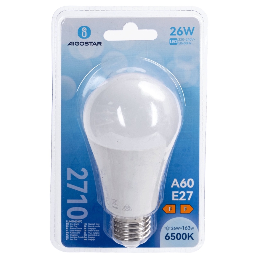 Bec LED A60 E27/26W/230V 6500K - Aigostar